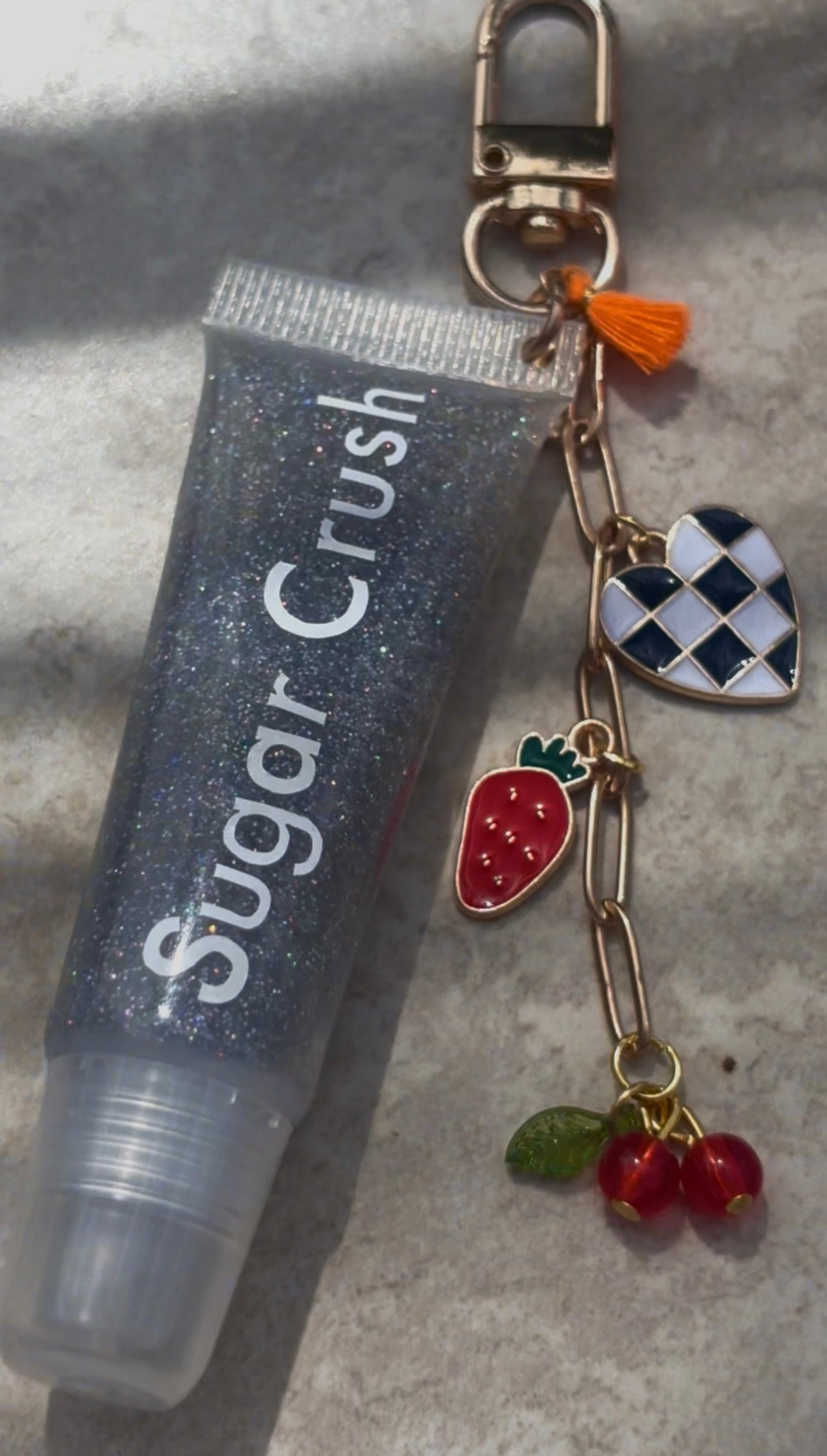 Silver Lip Gloss Keychain 🩶